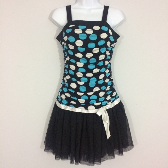 I.N. Girl Other - I.N. Girl Sz 16 Polka Dot Ruffled Midi Dress